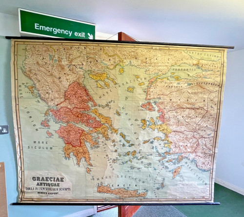 Vintage huge school - , map