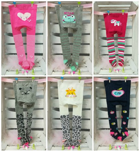 Baby girl cotton tights - cotton,