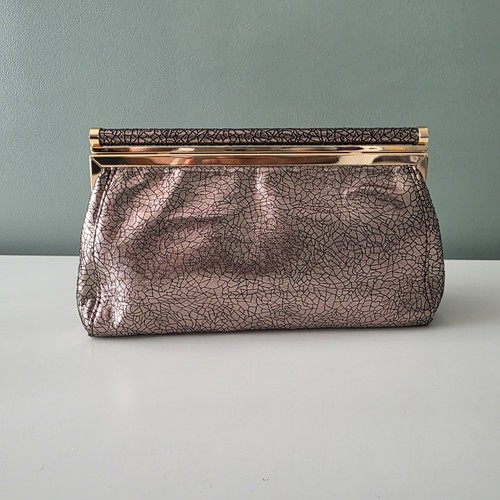 Reiss gold metallic clutch bag - reiss,