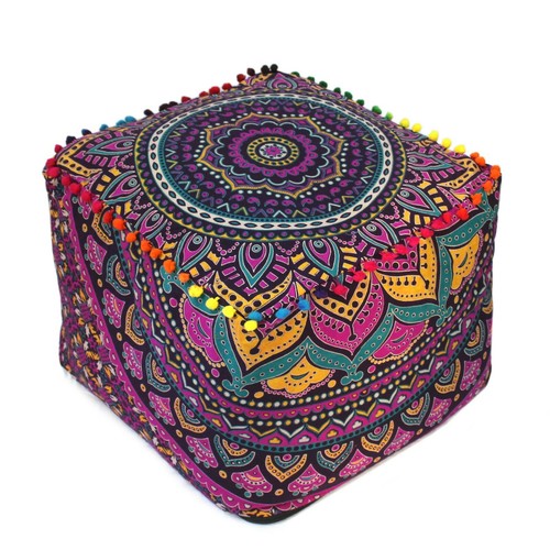 New ombre mandala pouf ottoman - ombre,