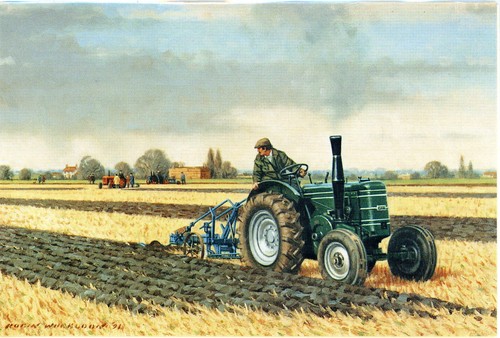 Marshall tractor ploughing - 'marshall,