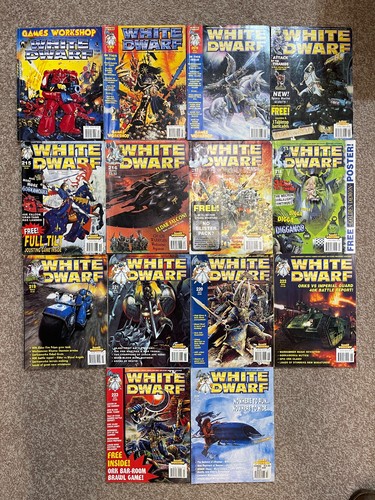 White dwarf magazines - white, 90's-