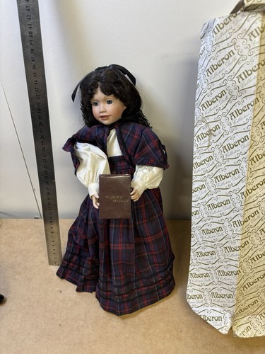 Porcelain doll scottish tartan - porcelain,
