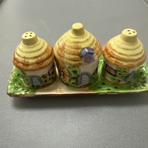 Vintage hand painted salt - vintage, and