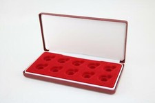 Deluxe red velvet padded sovereign case for 10 gold half sovereign