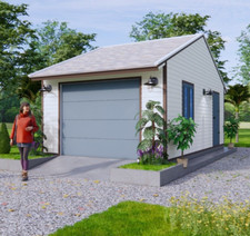 13x23 Feet 4x7 Meter 1 Car Garage Gable Roof Shed Plan PDF Plans (A4 Hard Copy)