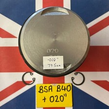 BSA B40 SS90 WD B40 PISTON & RING SET +020" 79.5 MM COMPLETE SET OF THREE 3