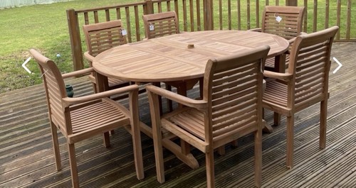 Brand new teak garden table - teak,