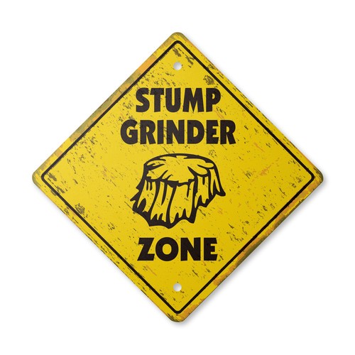 Stump grinder vintage crossing - grinder,