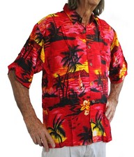 LOUD HAWAIIAN men shirt RED