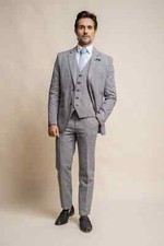 Cavani Men's Grey Slim Fit