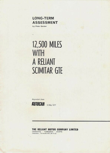 Reliant scimitar gte long - scimitar,
