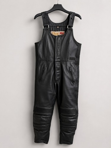 Weise black leather motorcycle - leather,