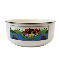 Villeroy & Boch Design Naif Large Round Vegetable Dish Boats Pattern Laplau