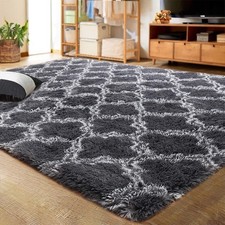 Fluffy SHAGGY Rugs Large RUG Living Room Bedroom Anti-Slip Soft Floor Mat Carpet