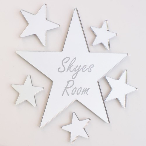 Star mirror set personalised - mirror,