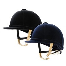 CHARLES OWEN SHOWJUMPER XP VELVET RIDING HAT - BLACK