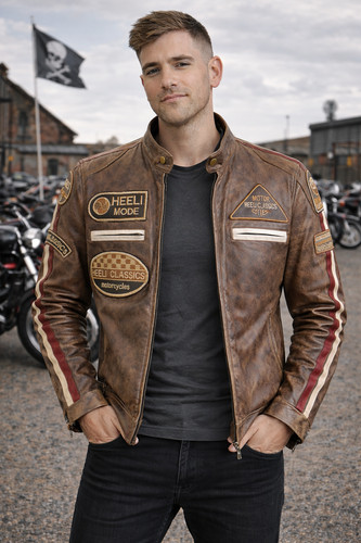 Sports brown heeli leather - brown,