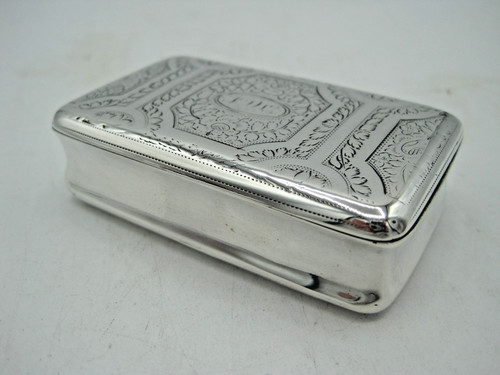 George iii silver snuff - snuff, box