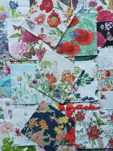 Mixed lot decoupage napkins - lot, x