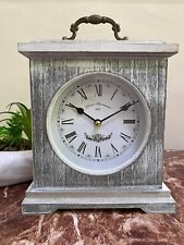 23cm Large Vintage/Retro Reyenay Grey Mantle Clock Ideal For Home Decor & Gift
