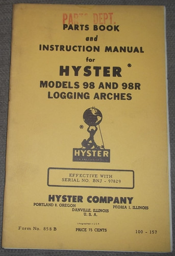 Hyster 98r logging - logging, arch