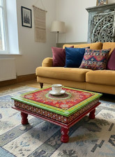 Indian Bajot Table Wood Low