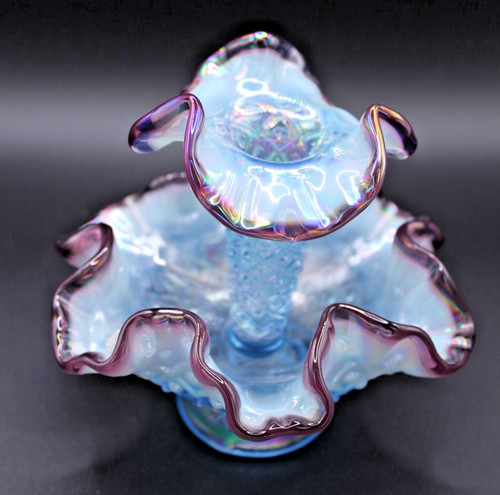 Fenton diamond lace epergne - epergne, in