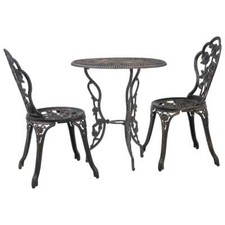 3 Piece Bistro Set Cast Aluminium vidaXL