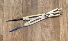 VINTAGE BRASS PROPORTIONAL DIVIDERS TECHNICAL DRAWING ARMY ENGINEERS OLD TOOLS 