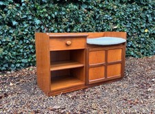 VINTAGE NATHAN MID CENTURY TELEPHONE TABLE HALLWAY SEAT