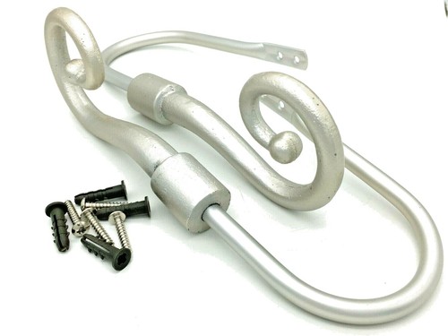Curtain holdbacks cast silver - holdbacks,