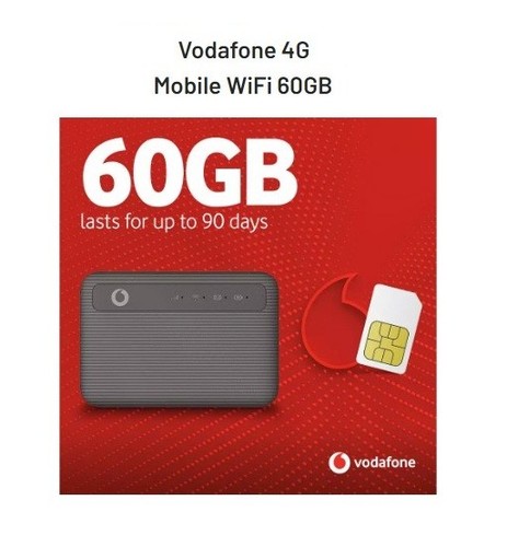 Vodafone 60gb mobile mifi - 4g,