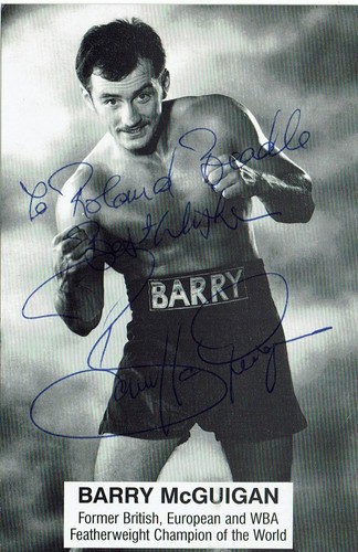 Barry mcguigan hand signed - barry,
