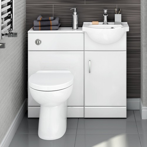 Vanity basin unit back wall - back,