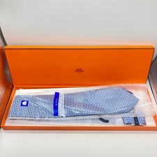 Hermes Silk Tie Blue with Box