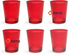 Excelsa Portofino Set 6 Glasses, Red, 30 Cl., Blown Glass