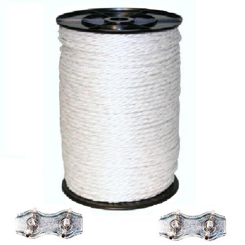 6mm white electric poly - electric, rope