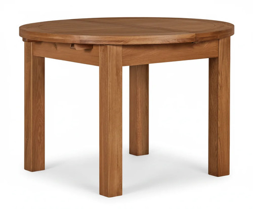 Oak round extendable dining - extendable,