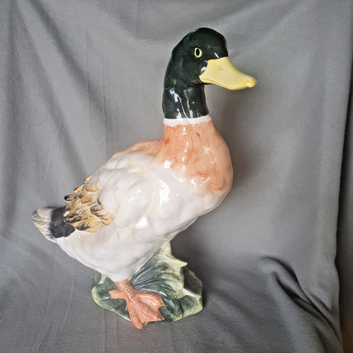 Large ceramic mallard duck - large,