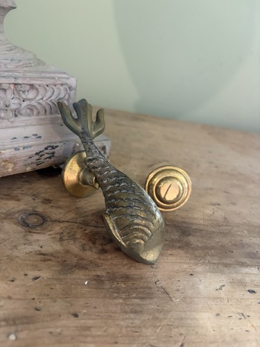 Vintage brass fish door - vintage,