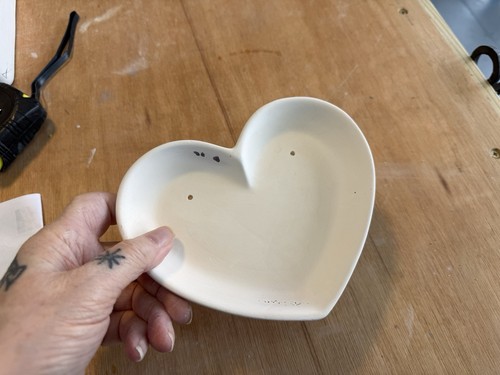 Ceramic heart mould - heart, for