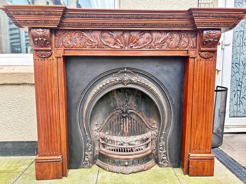 Antique solid mahogany - solid, cast