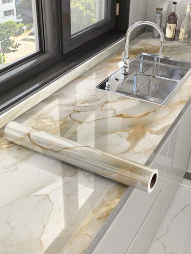 Beige marble contact - beige,