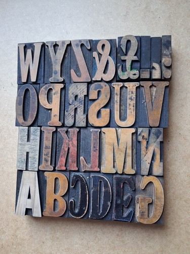 Vintage wooden letterpress - vintage,