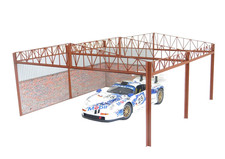 Open garage scene Diorama