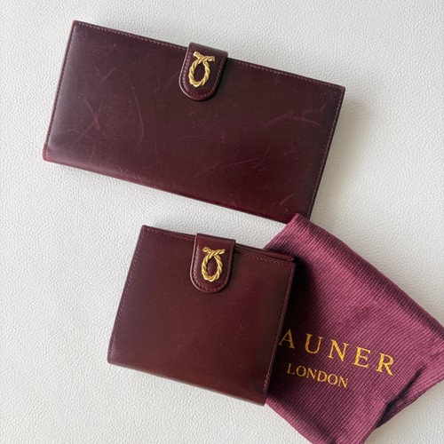 Launer london burgundy leather - burgundy,