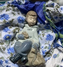 Nao Boy with Rabbit Figurine