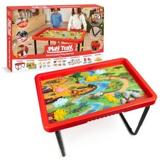 Play Tray Activity Table with Play Mat Set, Farm and Safari Theme