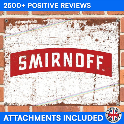 Smirnoff metal signs - metal,